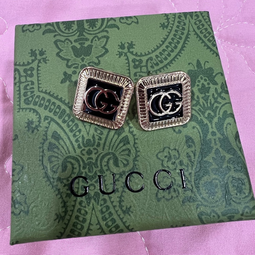 Gold Big Stud Earrings